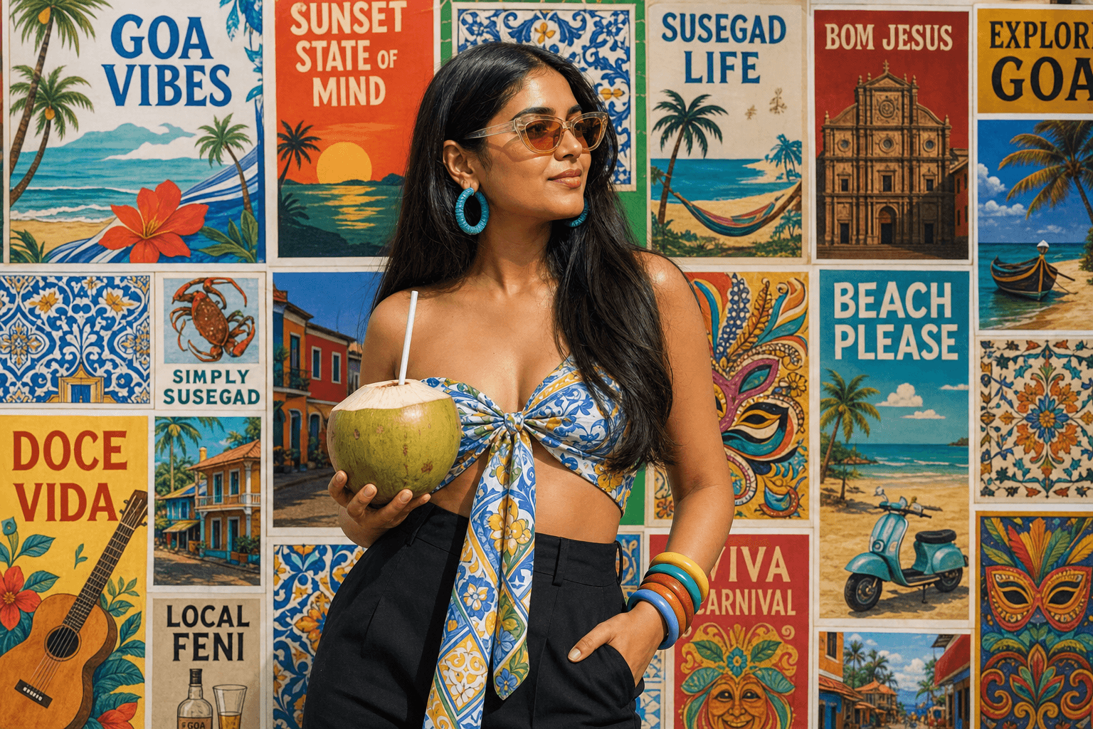 Create an authentic, colorful, and vibrant street-style phot