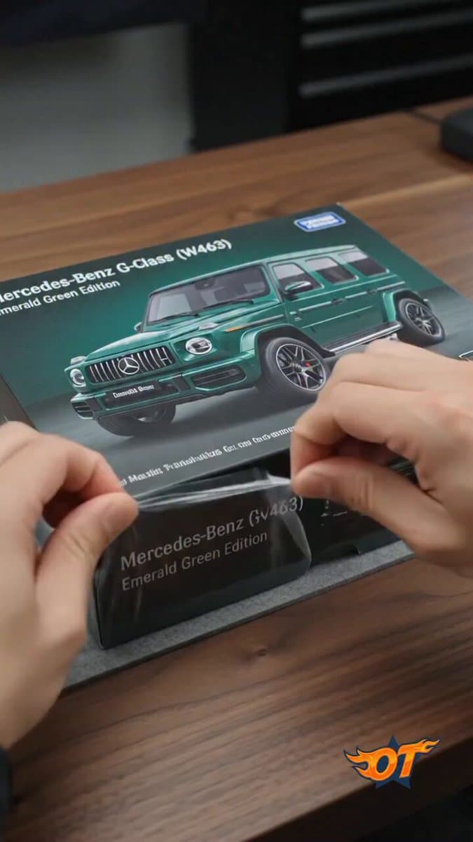 Create a hyper-realistic cinematic miniature workshop video showing skilled hand