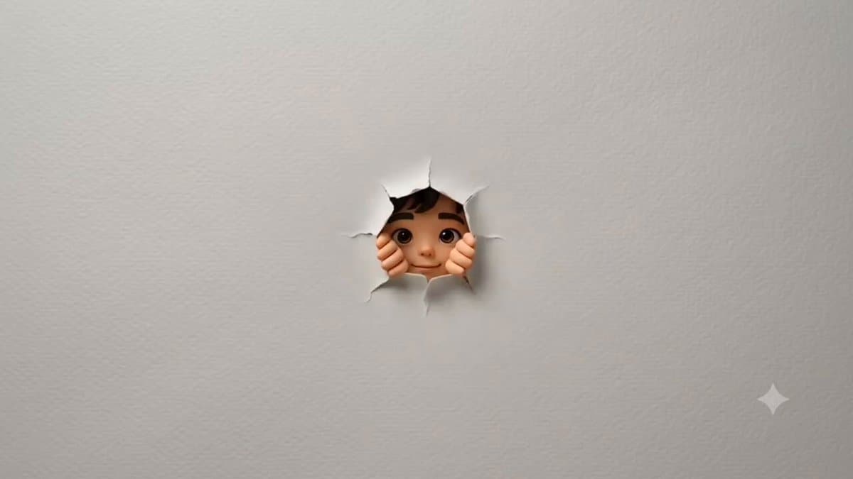 A charming 3D claymation-style scene featuring a cute young boy with curly dark 