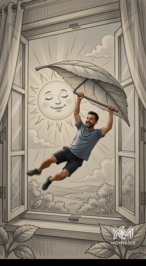 Image (English)
Prompt:1
A surreal fantasy artwork of a joyful young man flying 
