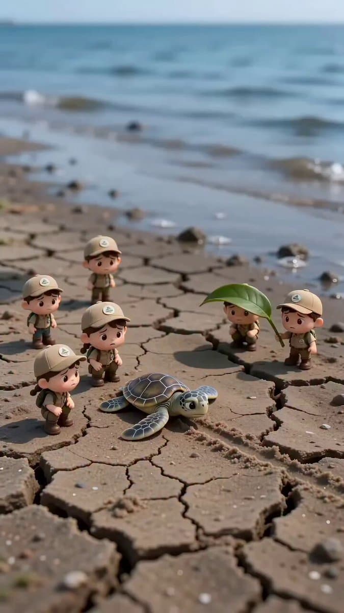 3D Pixar-style miniature animated video featuring tiny, adorable figurine charac