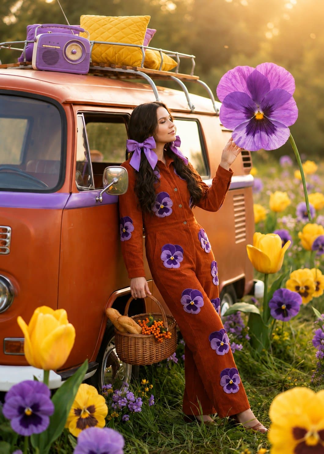 Create a cohesive 4-scene cinematic photo series featuring the same young woman,