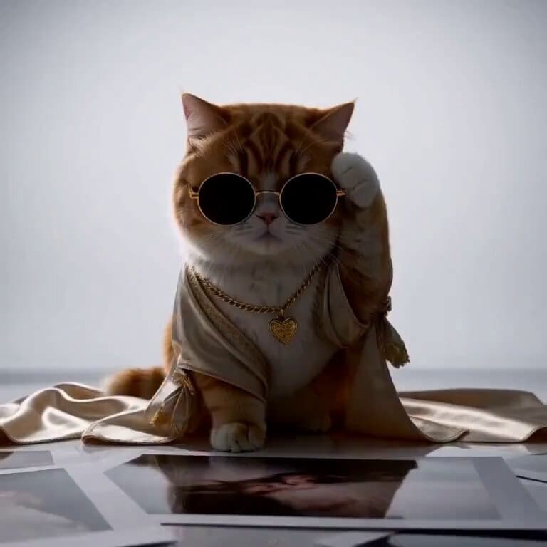 A sensual luxury cat fashion film follows one glamorous fashion cat flowing thro