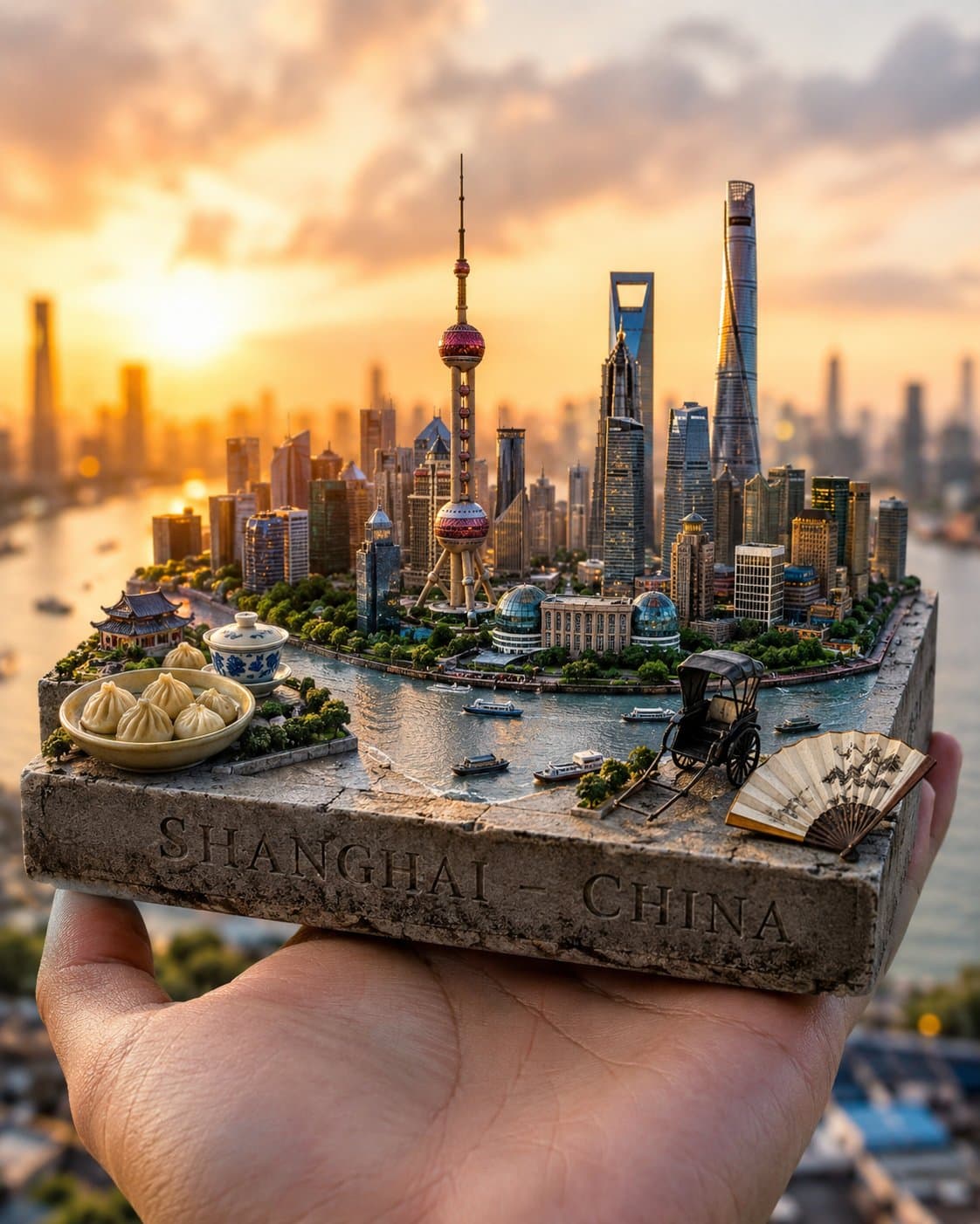 Strict 4:5 vertical aspect ratio. Create a premium ultra-realistic miniature tra